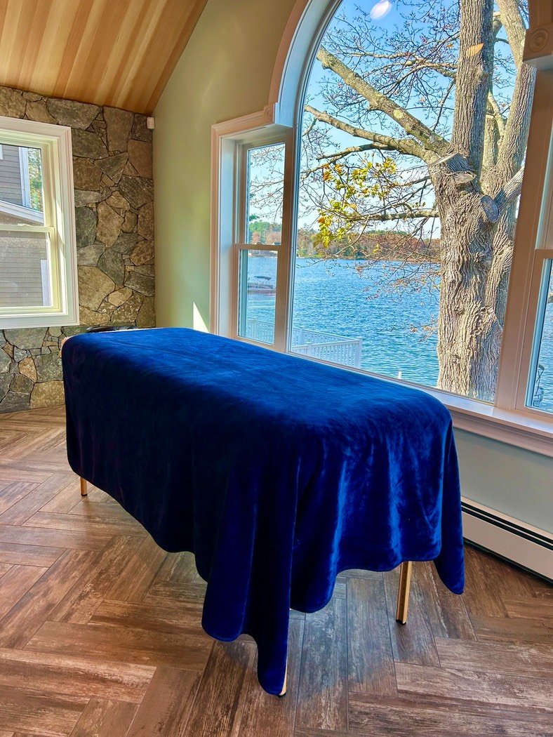 Stephanie's Reiki treatment room with lake view